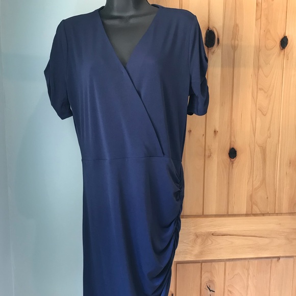 Michael Kors Dresses & Skirts - New Michael Kors Navy Blue Ruched Dress